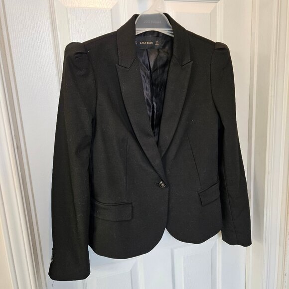 ZARA Basic Women's Black Blazer - Picture 1 of 9